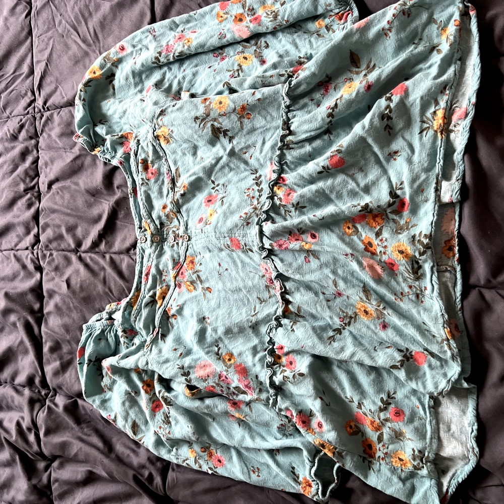 Floral Button-Up Blouse